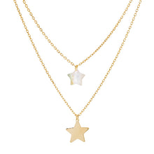 Cargar imagen en el visor de la galería, Collar Double Star Oro