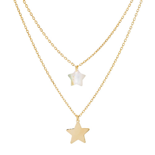 Collar Double Star Oro