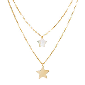 Collar Double Star Oro