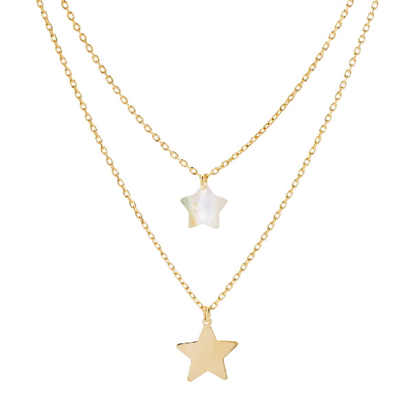 Collar Double Star Oro